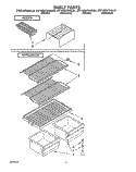 SHELF Diagram and Parts List for RT14DKYAL01  Roper Refrigerator