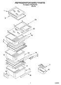 REFRIGERATOR SHELF Diagram and Parts List for 4YGD27DCHT02  Whirlpool Refrigerator