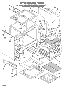 OVEN CHASSIS Diagram and Parts List for GW395LEGB4  Whirlpool Range