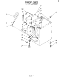 CABINET Diagram and Parts List for LA6400XKW0  Whirlpool Washer