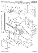OVEN, LITERATURE Diagram and Parts List for KEBS208DWH9  KitchenAid Wall Oven