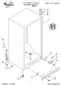CABINET, LIT/OPTIONAL Diagram and Parts List for EV150NXGW00  Whirlpool Freezer