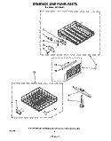 DISHRACK AND PANEL Diagram and Parts List for SHF7884P1  Whirlpool Dishwasher