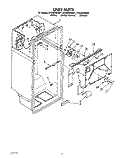 LINER Diagram and Parts List for ET20ZKXXW01  Whirlpool Refrigerator
