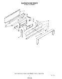 BACKGUARD Diagram and Parts List for SF335EERW1  Whirlpool Range