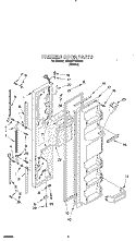 FREEZER DOOR Diagram and Parts List for 6ED22ZRXBW00  Whirlpool Refrigerator