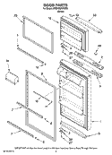 DOOR PARTS Diagram and Parts List for MTB1852VRW00  Whirlpool Refrigerator