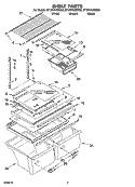 SHELF PARTS, OPTIONAL PARTS Diagram and Parts List for ET1MHKXMQ03  Whirlpool Refrigerator