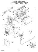 ICE MAKER Diagram and Parts List for ET9FTTXLB00  Whirlpool Refrigerator