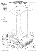 CABINET PARTS Diagram and Parts List for GC5THGXKB00  Whirlpool Refrigerator