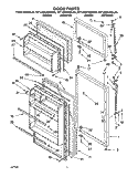 DOOR Diagram and Parts List for RT14DKXBL00  Roper Refrigerator