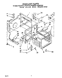 OVEN UNIT Diagram and Parts List for RF366PXYQ1  Whirlpool Range