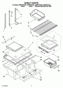 SHELF PARTS Diagram and Parts List for GR9FHTXVQ01  Whirlpool Refrigerator