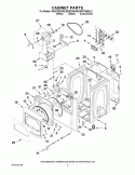 CABINET PARTS Diagram and Parts List for WED7800XW0  Whirlpool Dryer