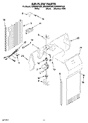 AIR FLOW PARTS Diagram and Parts List for ED5HHEXTL00  Whirlpool Refrigerator
