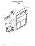 INNER DOOR PARTS Diagram and Parts List for IWU98760  Inglis Dishwasher