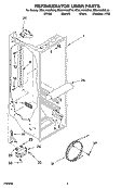REFRIGERATOR LINER PARTS Diagram and Parts List for ED5LHAXMB10  Whirlpool Refrigerator
