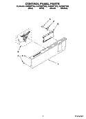 CONTROL PANEL PARTS Diagram and Parts List for KUDS03FTBT2  KitchenAid Dishwasher