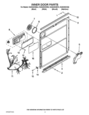 INNER DOOR PARTS Diagram and Parts List for KUDS30IXBT6  KitchenAid Dishwasher