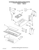 INTERIOR AND VENTILATION PARTS Diagram and Parts List for YWMH53520AH0  Whirlpool Microwave