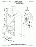 CABINET PARTS Diagram and Parts List for KFIS20XVMS8  KitchenAid Refrigerator