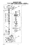 GEARCASE Diagram and Parts List for LSV7233BQ0  Whirlpool Washer