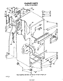 CABINET Diagram and Parts List for ET18XKXRWR3  Whirlpool Refrigerator