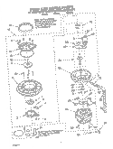PUMP AND MOTOR Diagram and Parts List for DU900PWKB0  Whirlpool Dishwasher