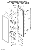 REFRIGERATOR DOOR PARTS Diagram and Parts List for GC5SHEXNT04  Whirlpool Refrigerator