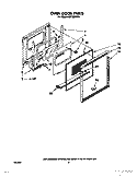 OVEN DOOR Diagram and Parts List for RB120PXV3  Whirlpool Wall Oven