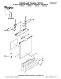 DOOR AND PANEL PARTS Diagram and Parts List for WDF530PAYM2  Whirlpool Dishwasher