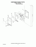 DISPENSER FRONT PARTS Diagram and Parts List for KFIS20XVMS3  KitchenAid Refrigerator