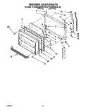 FREEZER DOOR Diagram and Parts List for KTRS20MAAL10  KitchenAid Refrigerator