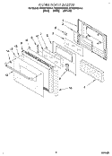 OVEN DOOR Diagram and Parts List for KEMS378BAL0  KitchenAid Wall Oven