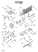 UNIT PARTS Diagram and Parts List for ER6AHKXSQ01  Whirlpool Refrigerator