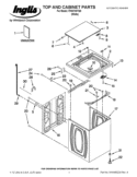 TOP AND CABINET PARTS Diagram and Parts List for ITW4700YQ0  Inglis Washer