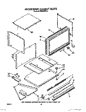 MICROWAVE CABINET Diagram and Parts List for RM288PXV0  Whirlpool Microwave Oven Combo