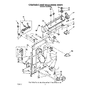 CONTROLS AND REAR PANEL Diagram and Parts List for LA5558XTF1  Whirlpool Washer