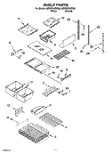 SHELF PARTS, OPTIONAL PARTS Diagram and Parts List for GB2SHKXMQ00  Whirlpool Refrigerator