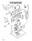 SECTION Diagram and Parts List for LEP6848AW0  Whirlpool Dryer