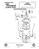 TUB AND BASKET Diagram and Parts List for LA6800XKW1  Whirlpool Washer