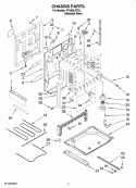 CHASSIS PARTS Diagram and Parts List for RY160LXTS3  Whirlpool Range