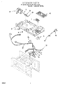 INTERIOR Diagram and Parts List for MHE13XHB0  Roper Microwave