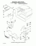 FREEZER LINER PARTS Diagram and Parts List for KFIS27CXMS3  KitchenAid Refrigerator