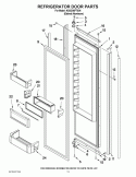 REFRIGERATOR DOOR PARTS Diagram and Parts List for KSSO36FTX04  KitchenAid Refrigerator