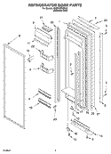 REFRIGERATOR DOOR PARTS Diagram and Parts List for KSBP25FKSS02  KitchenAid Refrigerator