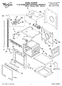 OVEN, LITERATURE Diagram and Parts List for RBD306PDT13  Whirlpool Wall Oven