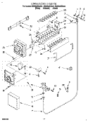 ICEMAKER Diagram and Parts List for ET25DMXDN01  Whirlpool Refrigerator