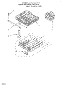 DISHRACK Diagram and Parts List for DU810CWDQ4  Whirlpool Dishwasher