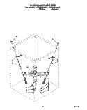 SUSPENSION Diagram and Parts List for LMR5243AW0  Whirlpool Washer